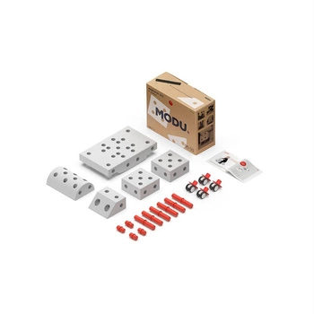 MODU Explorer kit 8in1 - Kreatywne klocki rozwijające motorykę dużą, czerwony