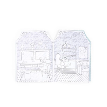 Kolorowanka domek myszek z naklejkami 667600