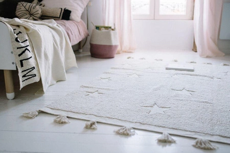 Lorena Canals Koc bawełniany ABC Natural/Black