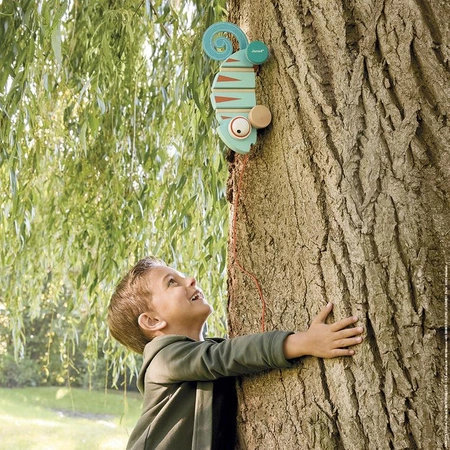 Drewniany kameleon do ciągnięcia Tropik 12m+, Janod