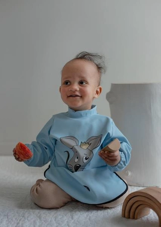 Baby Livia Śliniak z rękawkami Baby Blue Myszka 305-11