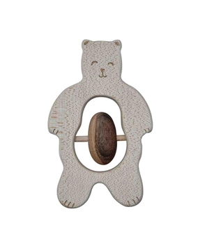 Drewniana Grzechotka - Miś