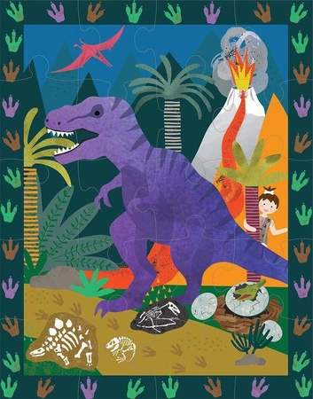 Dinozaury Wielofunkcyjna Plansza Magnetyczna 4 w 1