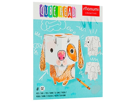 Kolorowanka 3D Cube head Piesek 3l+ MONUMI