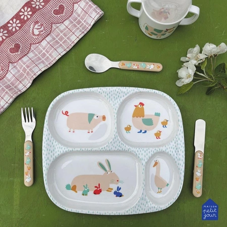 Zestaw sztućców dla dziecka, 3 el., Farma | Maison Petit Jour®
