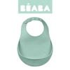 Beaba Śliniak silikonowy z kieszonką sage green