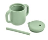 Beaba Silikonowy kubek ze słomką 170 ml Sage green
