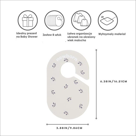 3 Sprouts Separator Rozmiarów Ubrań Niemowlaka Blueberry