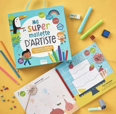 Auzou Zestaw artystyczny z kredkami i flamastrami Uczę się rysować 500623