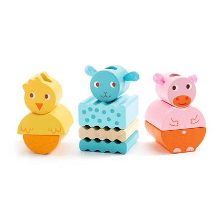 Zabawka wczesnor.24cz.dr.klocki POCIĄG DJ06314