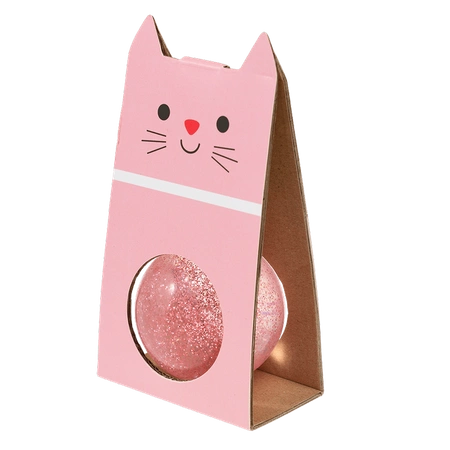 Gumowa piłeczka z brokatem, różowa, 3+, Rex London