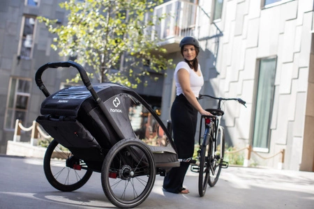 Hamax - Przyczepka rowerowa COCOON, podwójna - Grey/black