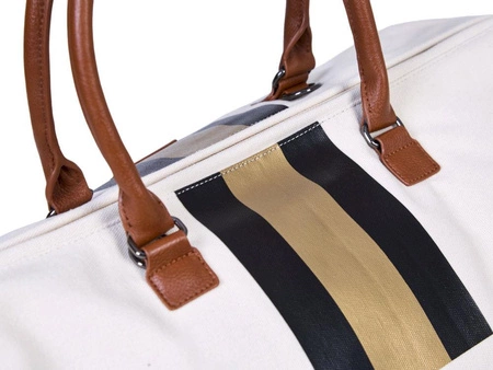 Childhome Torba Mommy Bag Paski Czarno-Złote