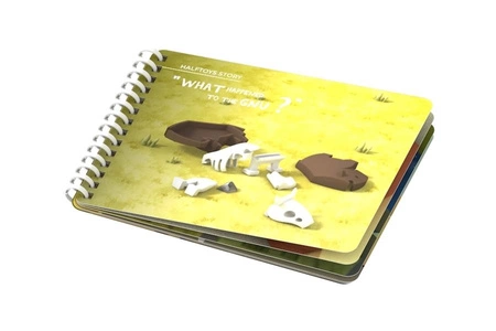 Halftoys Magnetyczne Składane Gnu z Książeczką