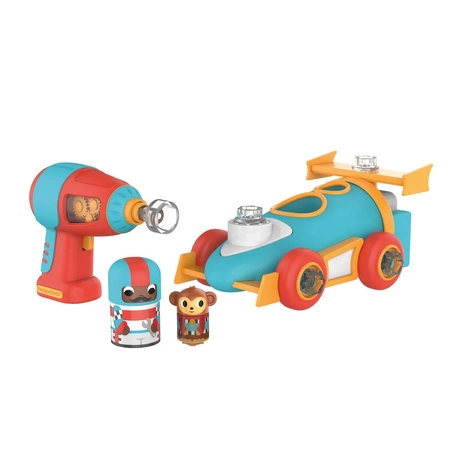 Design & Drill Samochód wyścigowy do złożenia, Wkrętarka dla dzieci, Pit Stop, Zestaw edukacyjny
