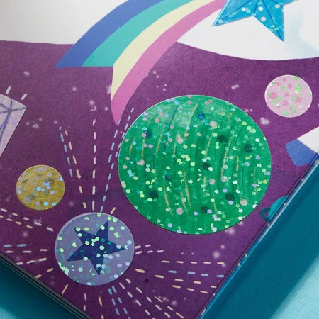 Mudpuppy Zestaw do wyklejania Naklejki holograficzne 200+ szt. z plakatem Magiczne jedronożce 4+