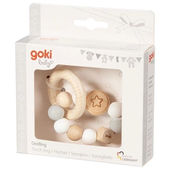 Pierścień dotykowy grzechotka Gwiazdka 65242-Goki Baby, drewniane zabawki dla niemowlaków