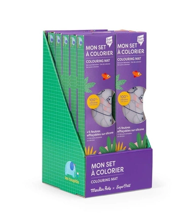 Display 10 silikonowych mat do kolorowania 102647