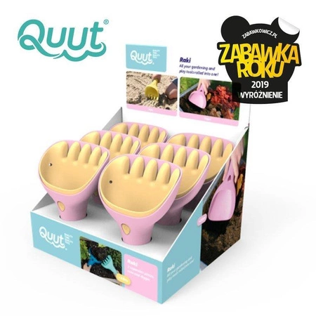 QUUT Zestaw łopatka + grabki Raki Banana Pink, opakowanie zbiorcze 6 szt.