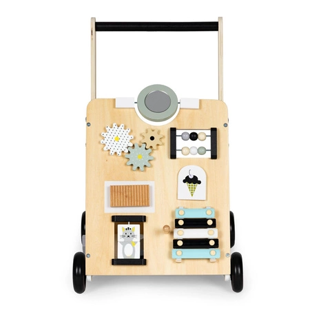 Drewniany chodzik pchacz wózek edukacyjny dla dzieci ECOTOYS