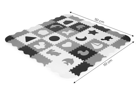 Mata piankowa z płotkiem puzzle suchy basen 36 elementów ECOTOYS