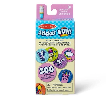 Sticker Wow zestaw naklejek uzupełniających do stempli 300 sztuk Jednorożec 50328 Melissa & Doug