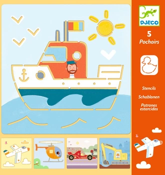 Szablony do odrysowania POJAZDY DJ08819 Djeco