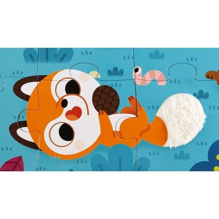 Puzzle sensoryczne 20 elementów Leśne zwierzęta, Janod