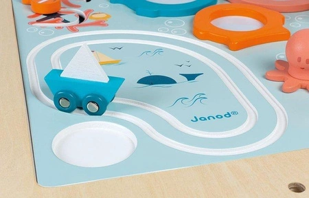 Drewniany progresywny stolik aktywizujący 18 m+, Janod