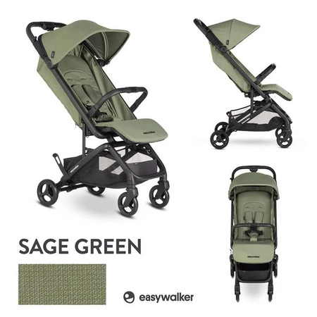 Easywalker Miley² Kompaktowy wózek spacerowy z torbą transportową Sage Green
