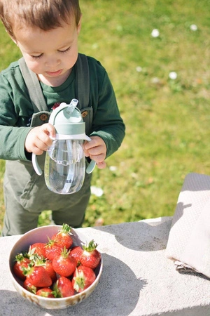 Beaba Bidon niekapek ze słomką tritanowy 300 ml Sage green