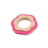 B-Gryzak drewniano-silikonowy Flower Pink