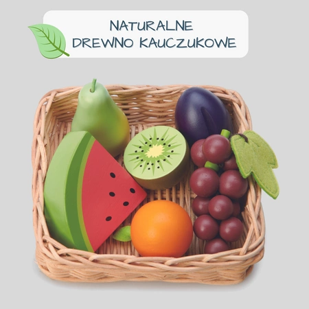 Wiklinowy koszyk z owocami, Tender Leaf Toys