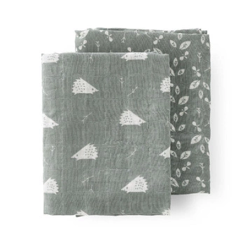 Fresk Pieluszki muślinowe zestaw 2 szt. 70 x 60 cm Jeż