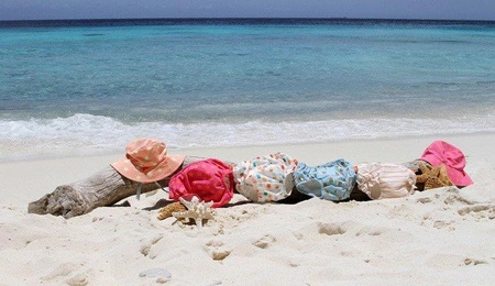 Lassig Kostium do pływania dwuczęściowy z wkładką chłonną Sailor peach UV 50+