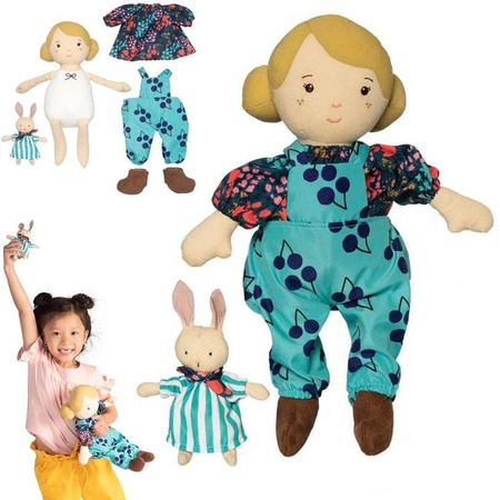 Lalka Ollie i jej mały króliczek Playdate Friends 158630-Manhattan Toy, pluszaki dla dzieci