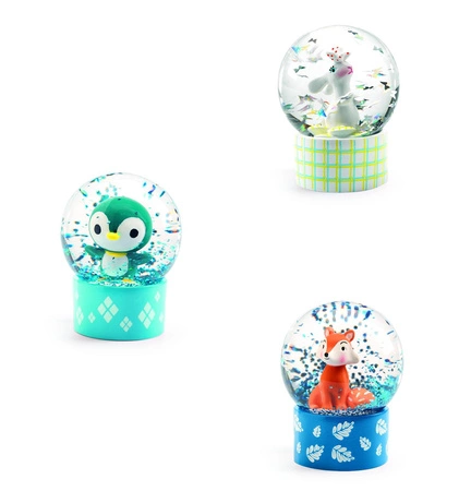 Mini kule śnieżne "ZWIERZĄTKA" kpl 3 szt DD03442