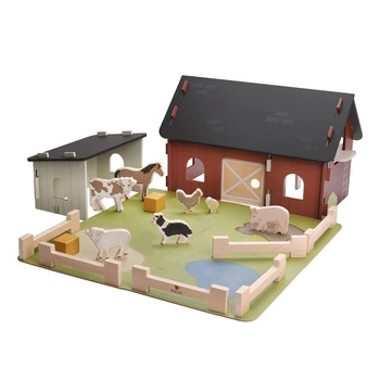 Farma drewniana w stylu szwedzkim czerwona Micki