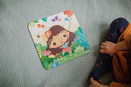 Puzzle progresywne w walizce Pory roku 4 układanki – 6, 9, 12 i 16 elementów 3+, Janod