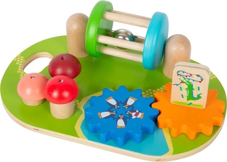 Drewniana mini tablica edukacyjna Park rozrywki 12289-Small Foot, zabawki edukacyjne