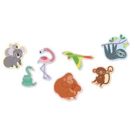 Auzou Zestaw 100 naklejek Zwierzęta w dżungli 79290