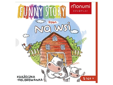 Książeczka harmonijka do kolorowania - Dzieciaki zwierzaki na wsi 5l+ MONUMI