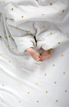 Childhome Kocyk 80 x 100 cm Jersey Gold dots