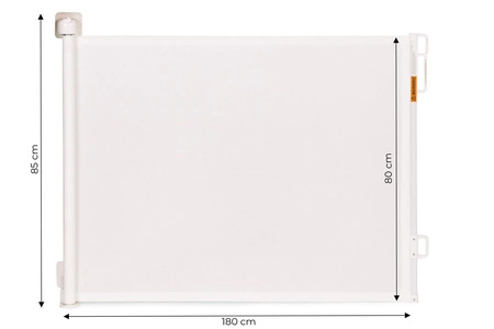 Bramka barierka roleta 180 cm ochronna zabezpieczająca na schody i drzwi - beżowa ECOTOYS