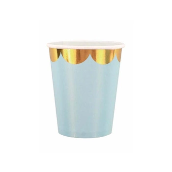 Kubeczki urodzinowe niebiesko- złote Jabadabado