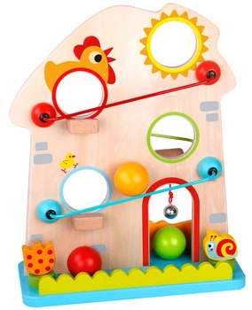 TOOKY TOY Drewniany Domek z Piłeczkami Kulodrom Zjeżdżalnia