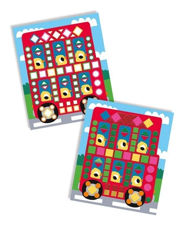 Zestaw kreatywny Mozaika Pojazdy 3+, Janod