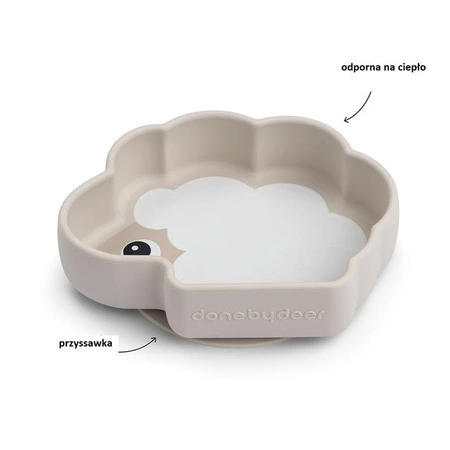 Done by Deer Miska z Przyssawką Stick&Stay Owieczka Sheepy Sand