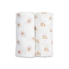 Lulujo Boho Kocyk Muślinowy Rainbows/Suns 2szt.