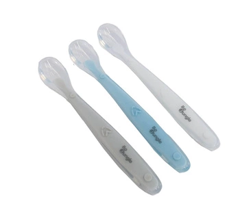 Miękkie 3 łyżeczki silikonowe White-Grey-Blue